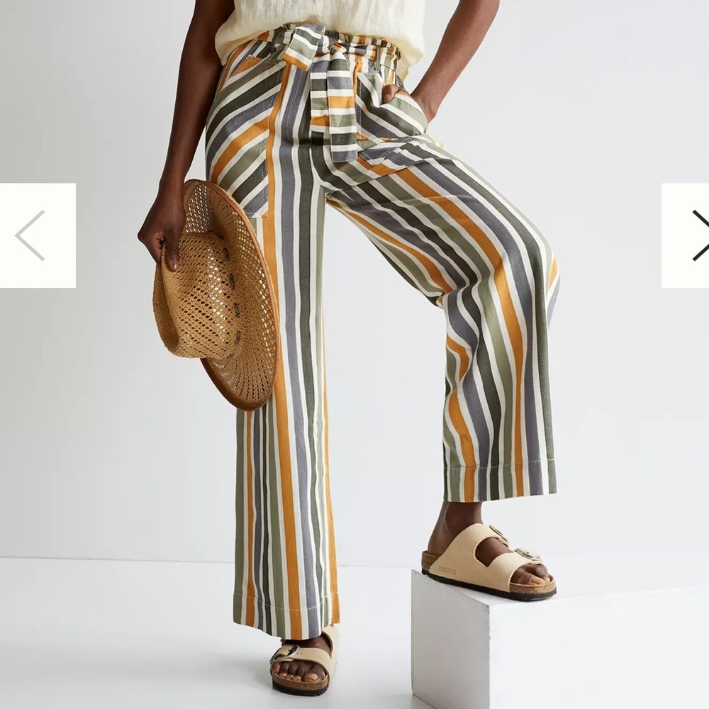 Anthropologie Maeve Paperbag Waist Wide Leg Pants Sz S